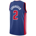 Custom #2 Blue 2021 DET Basketball Shirt Top