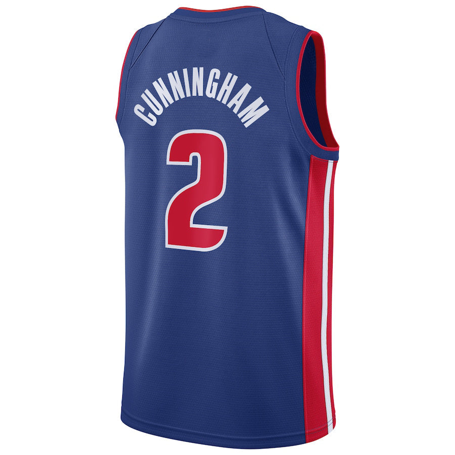 Custom #2 Blue 2021 DET Basketball Shirt Top