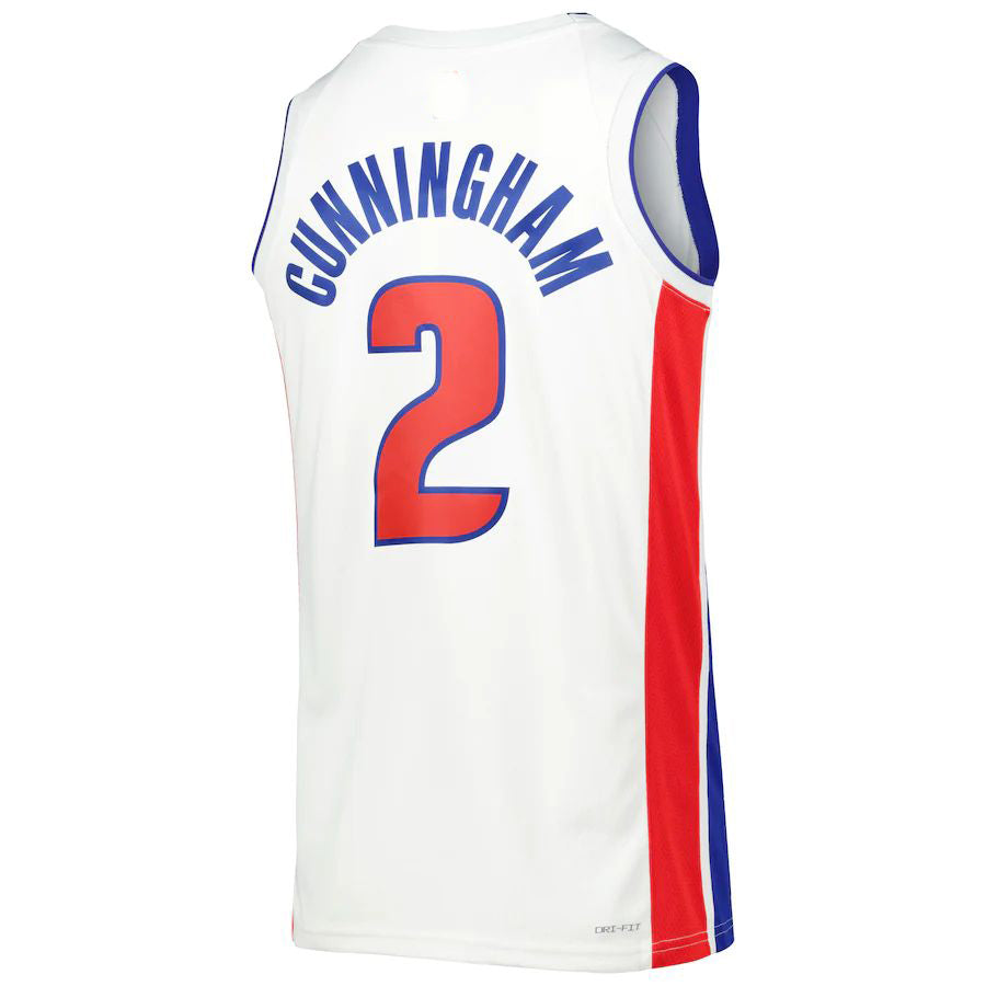 Custom #2 White 2022 DET Basketball Shirt Top