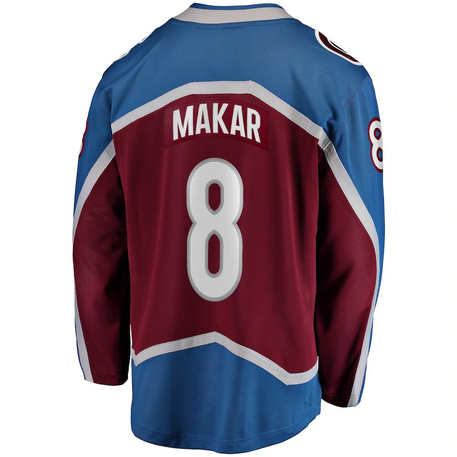 Custom #8 Burgundy 2022 Stanley Cup COL Hockey Shirt Top