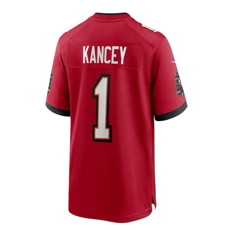 Custom #1 Red 2023 TB Football Shirt Top