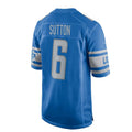 Custom #6 Blue DET Football Shirt Top