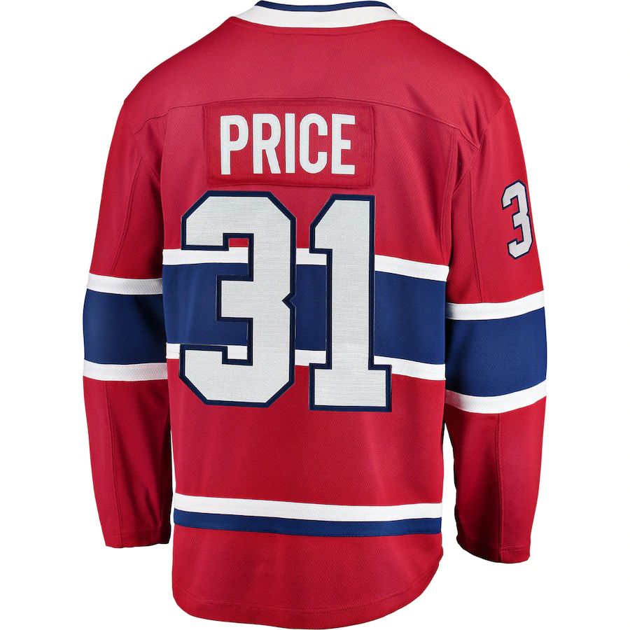 Custom #31 Red MTL Hockey Shirt Top