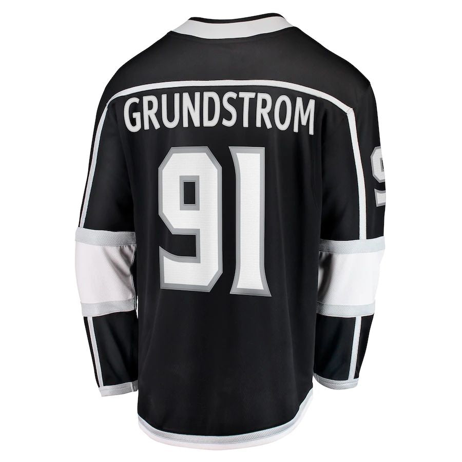 Custom #91 Black LAK Hockey Shirt Top