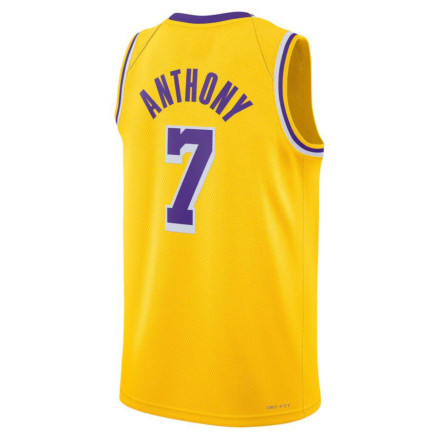 Custom #7 Gold 2021 LAL Basketball Shirt Top