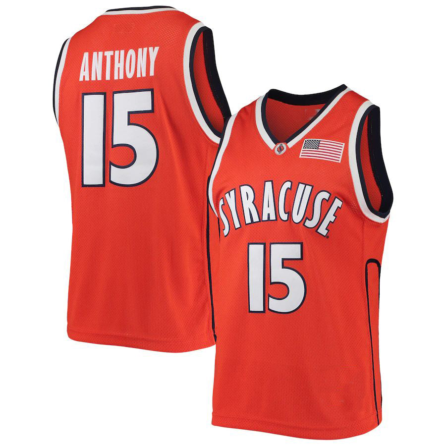 Custom #15 Orange Retro Basketball Shirt Top