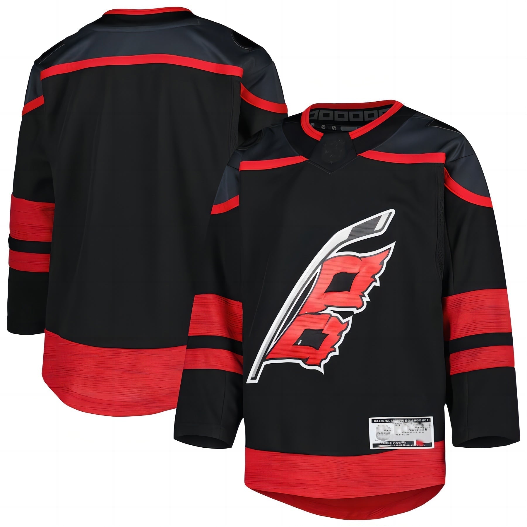 Custom #22 Black 2021 CAR Hockey Shirt Top