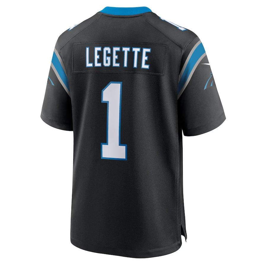 Custom #1 Black 2024 CAR Football Shirt Top