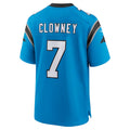 Custom #7 Blue CAR Football Shirt Top