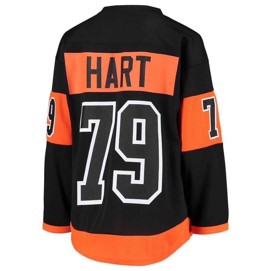 Custom #79 Black 2018 PHI Hockey Shirt Top