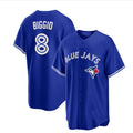 Custom #8 Blue TOR Baseball Shirt Top
