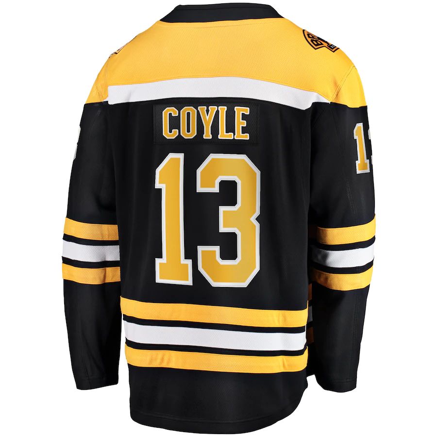 Custom #13 Black BOS Hockey Shirt Top