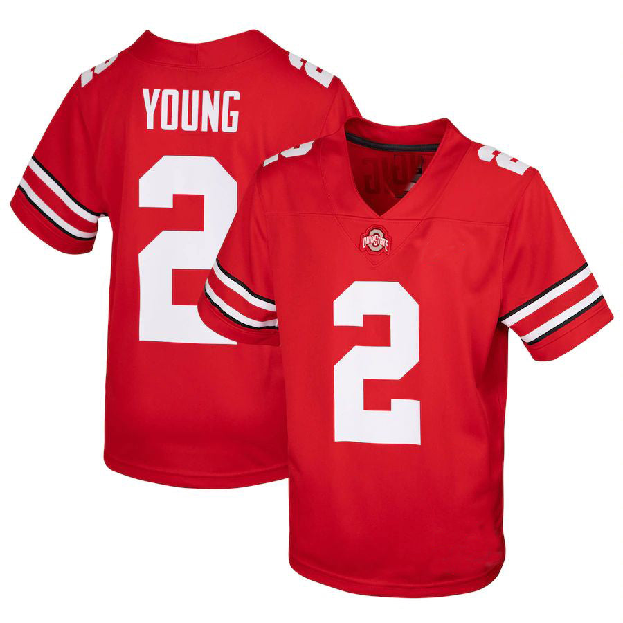 Custom #2 Scarlet 2020 Football Shirt Top