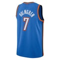 Custom #7 Blue 2022 OKC Basketball Shirt Top