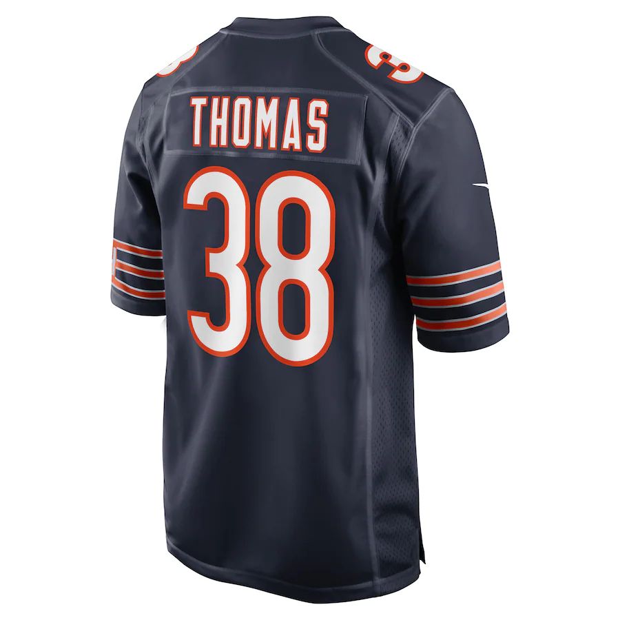 Custom #38 Navy CHI Football Shirt Top