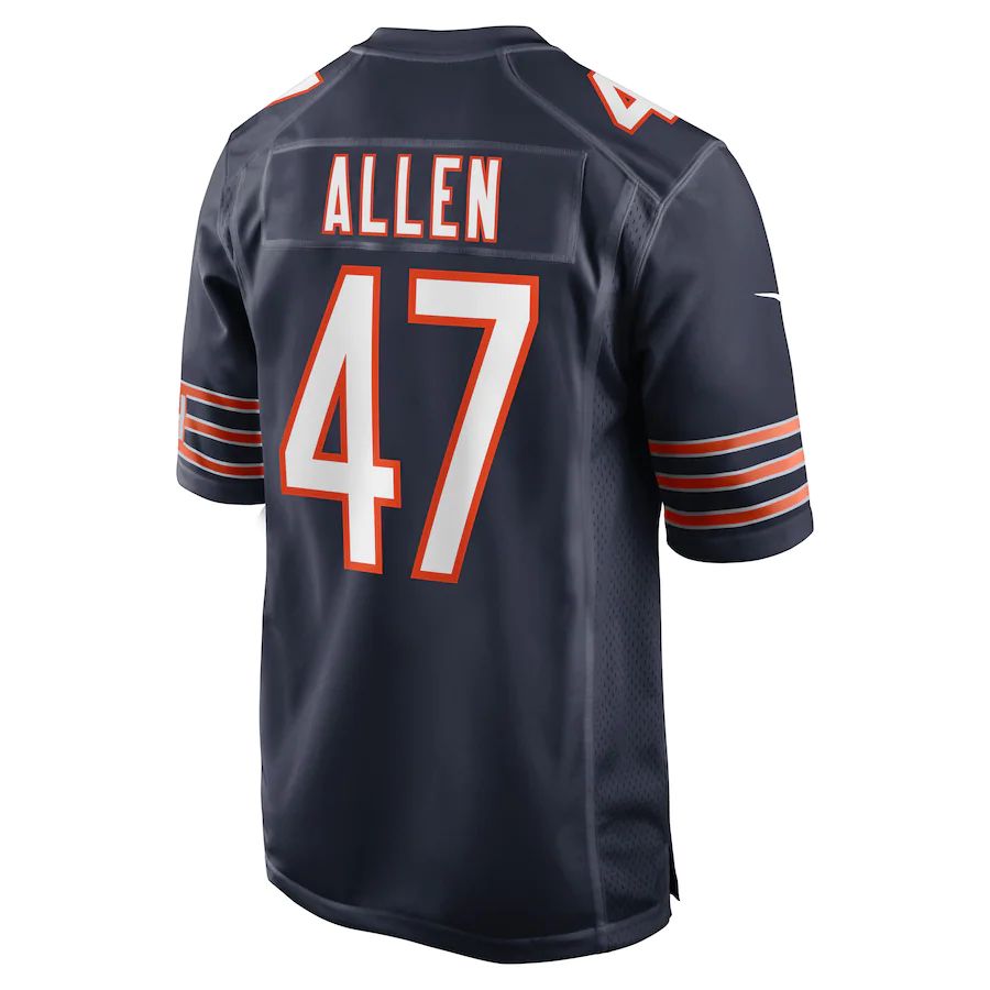Custom #47 Navy CHI Football Shirt Top