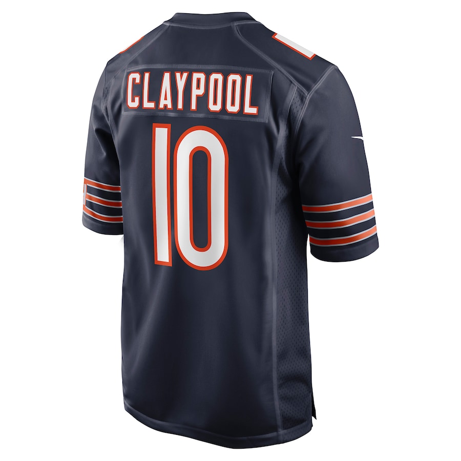 Custom #10 Navy CHI Football Shirt Top
