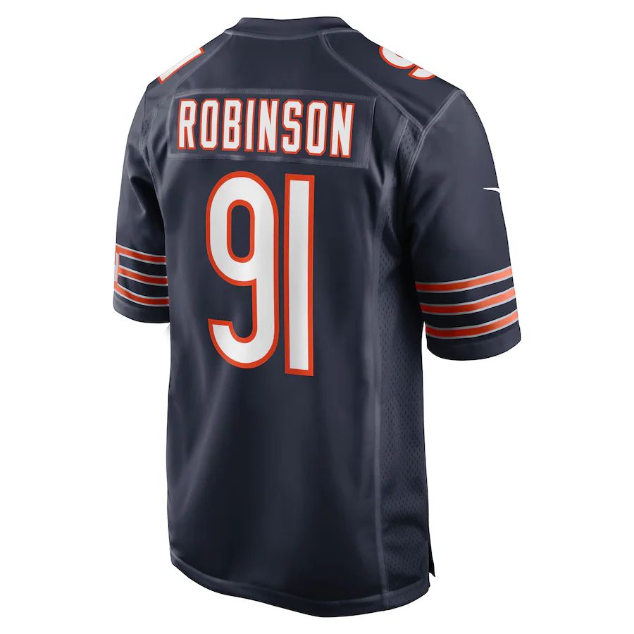 Custom #91 Navy CHI Football Shirt Top