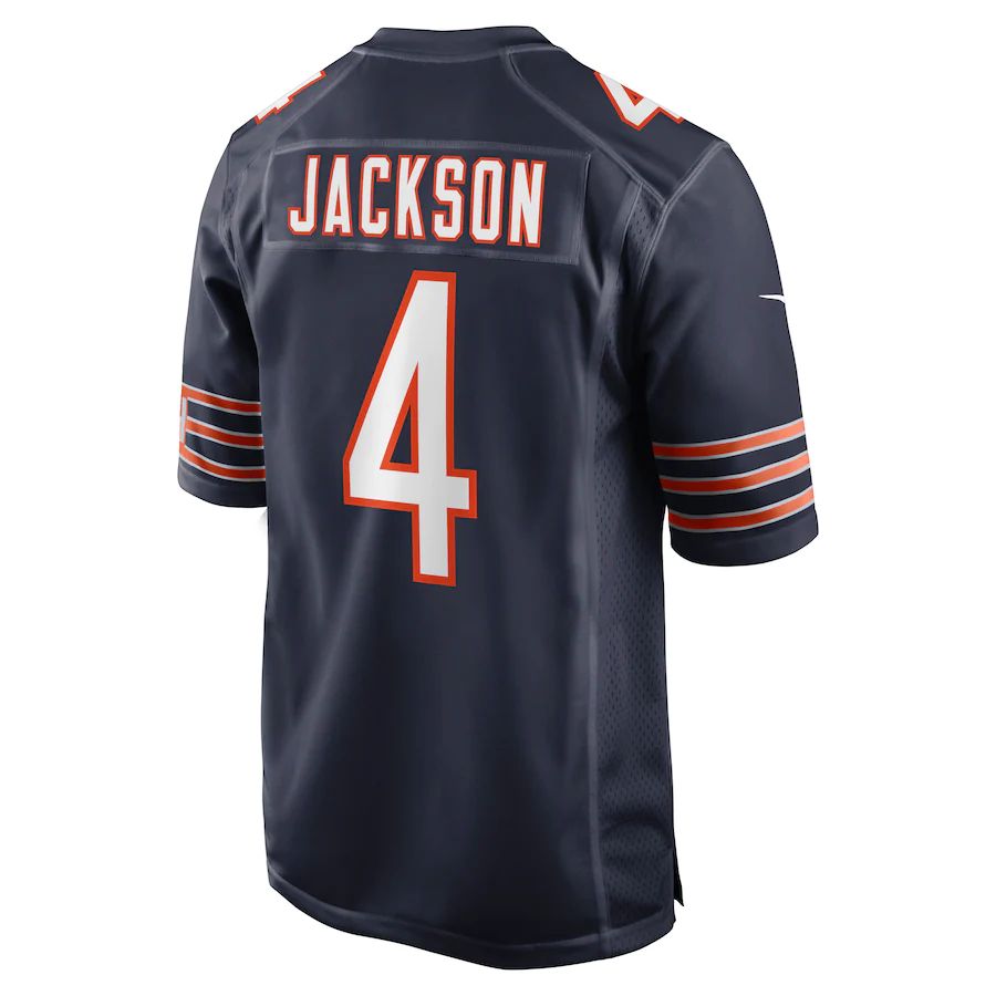 Custom #4 Navy CHI Football Shirt Top