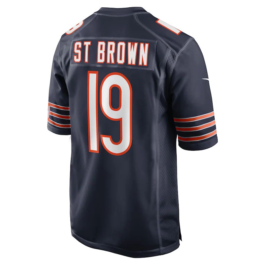 Custom #19 Navy CHI Football Shirt Top