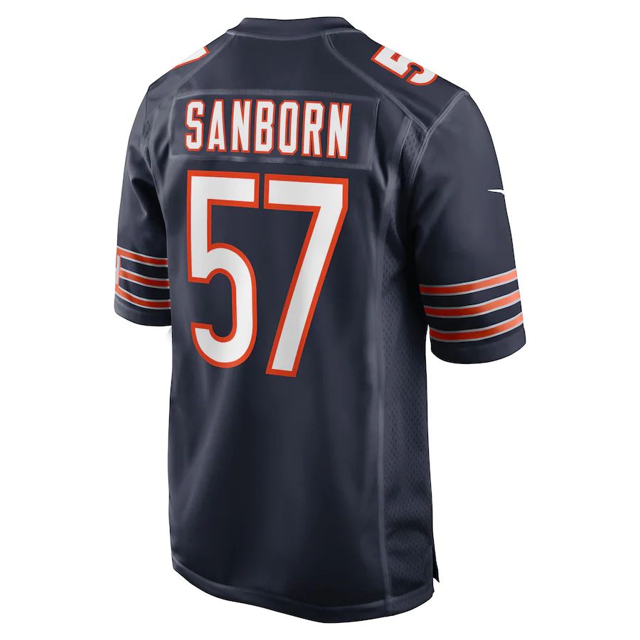 Custom #57 Navy CHI Football Shirt Top