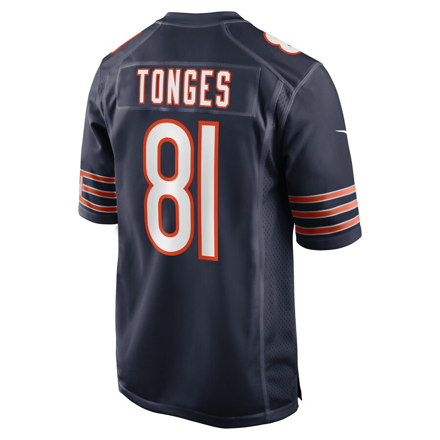 Custom #81 Navy CHI Football Shirt Top