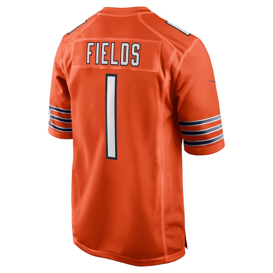 Custom #1 Orange CHI Football Shirt Top