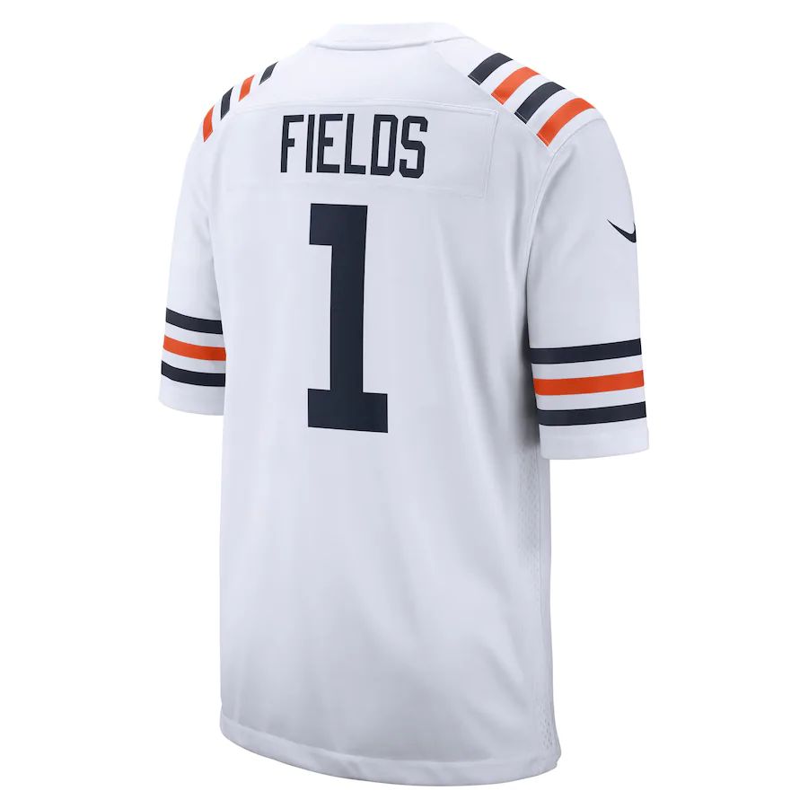 Custom #1 White 2021 CHI Football Shirt Top