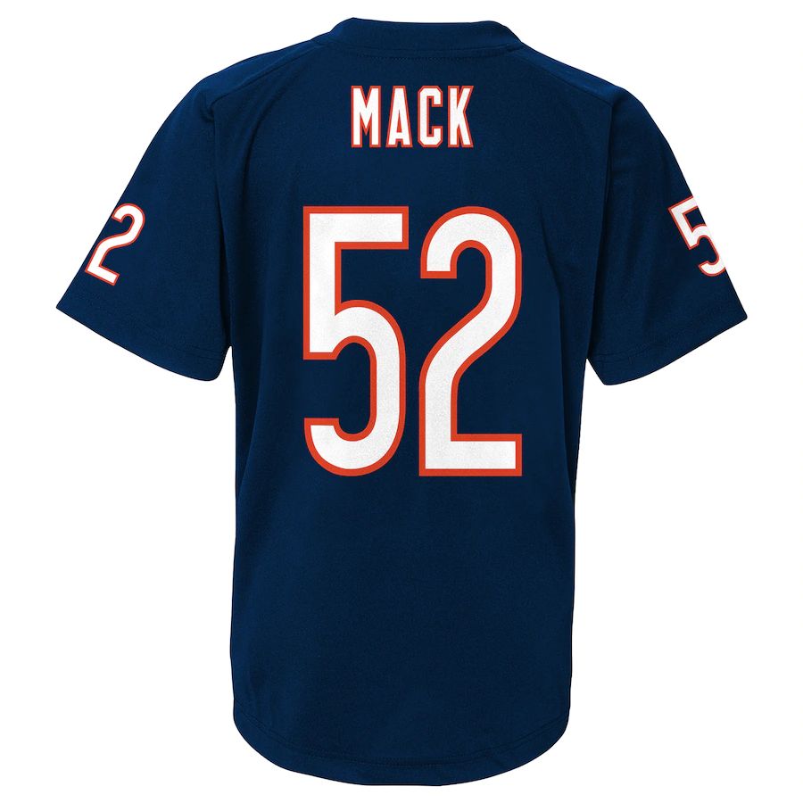 Custom #52 Navy CHI Football Shirt Top