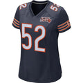 Custom #52 Navy CHI Football Shirt Top