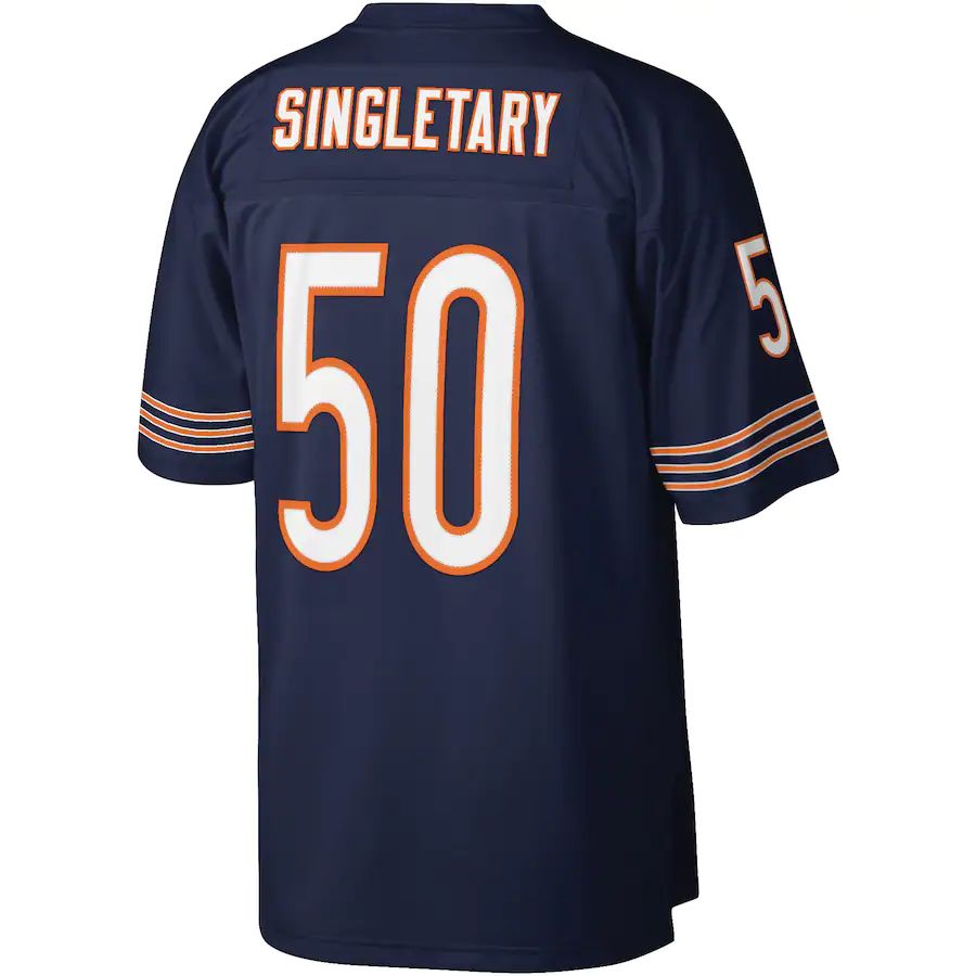 Custom #50 Navy CHI Football Shirt Top