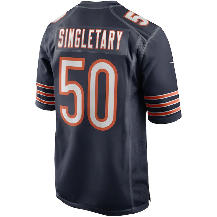 Custom #50 Navy CHI Football Shirt Top