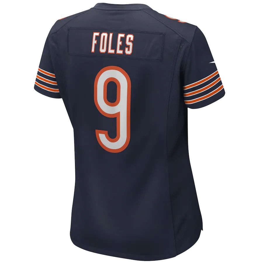 Custom #9 Navy CHI Football Shirt Top