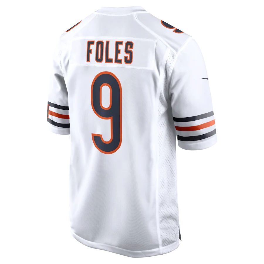 Custom #9 White CHI Football Shirt Top
