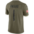 Custom #1 Olive 2022 CHI Football Shirt Top