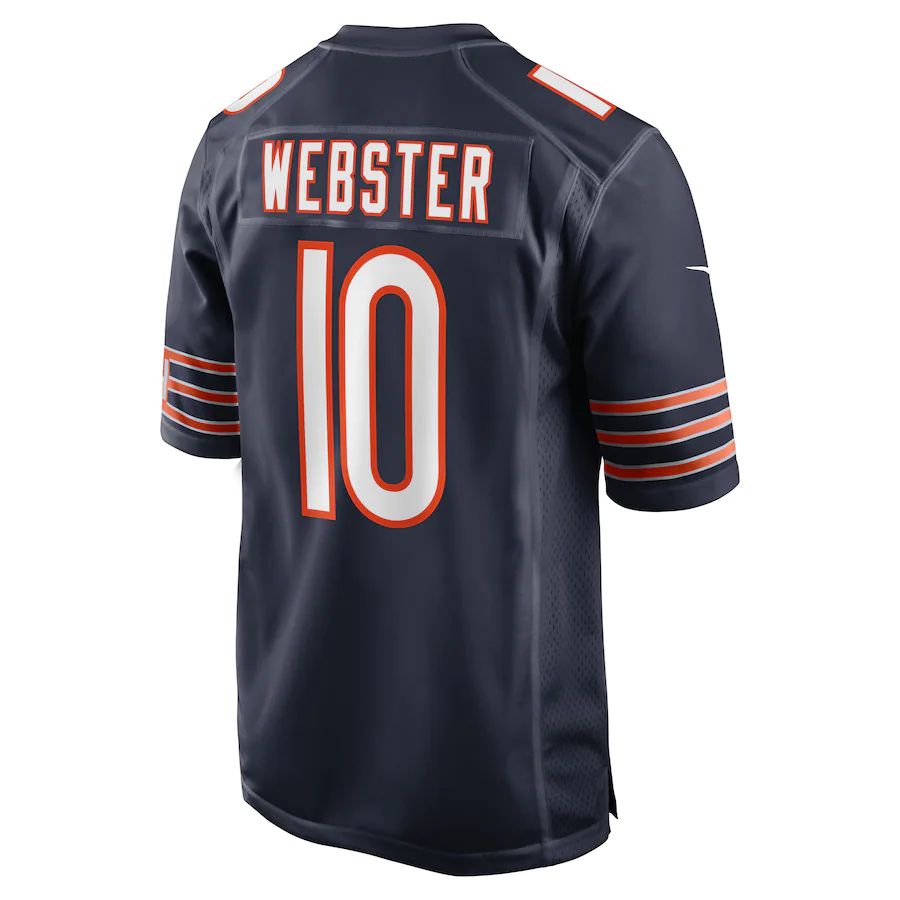 Custom #10 Navy CHI Football Shirt Top