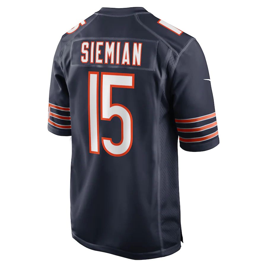 Custom #15 Navy CHI Football Shirt Top