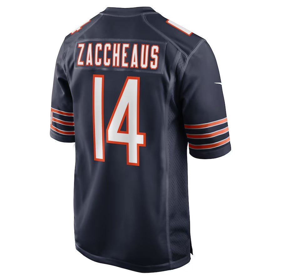 Custom #14 Navy CHI Football Shirt Top