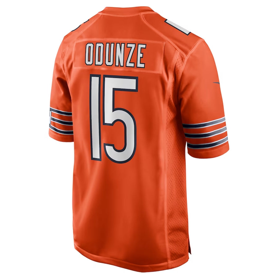 Custom #15 Orange CHI Football Shirt Top
