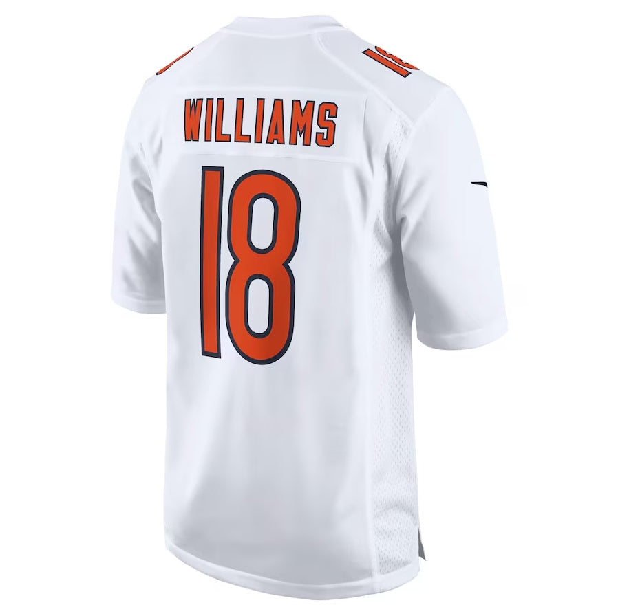 Custom #18 White CHI Football Shirt Top