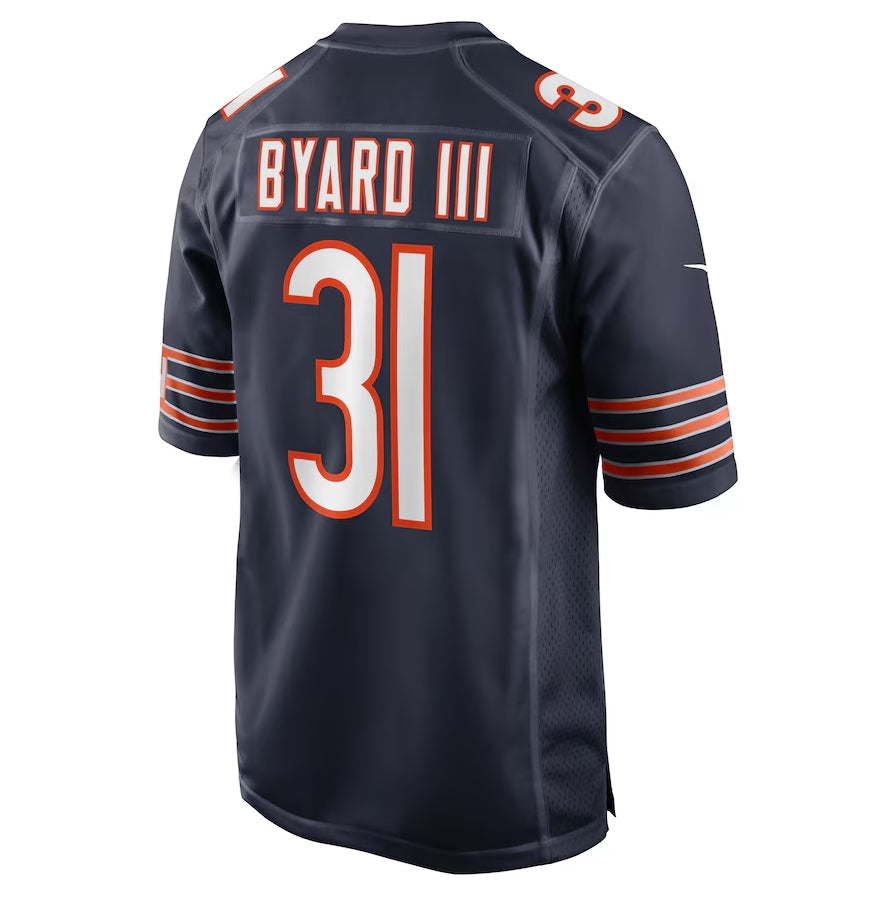Custom #31 Navy CHI Football Shirt Top