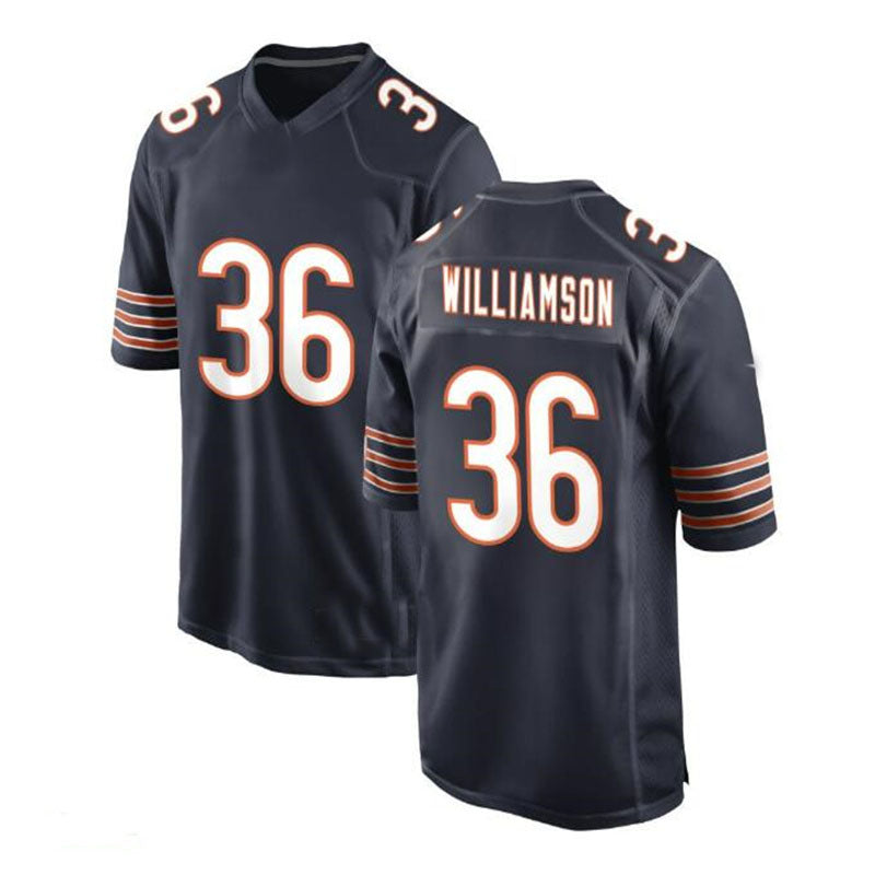 Custom #36 Navy CHI Football Shirt Top