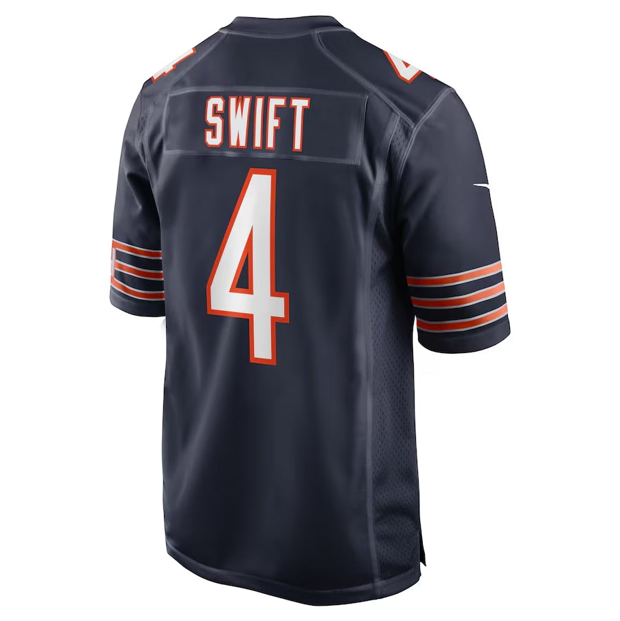 Custom #4 Navy CHI Football Shirt Top