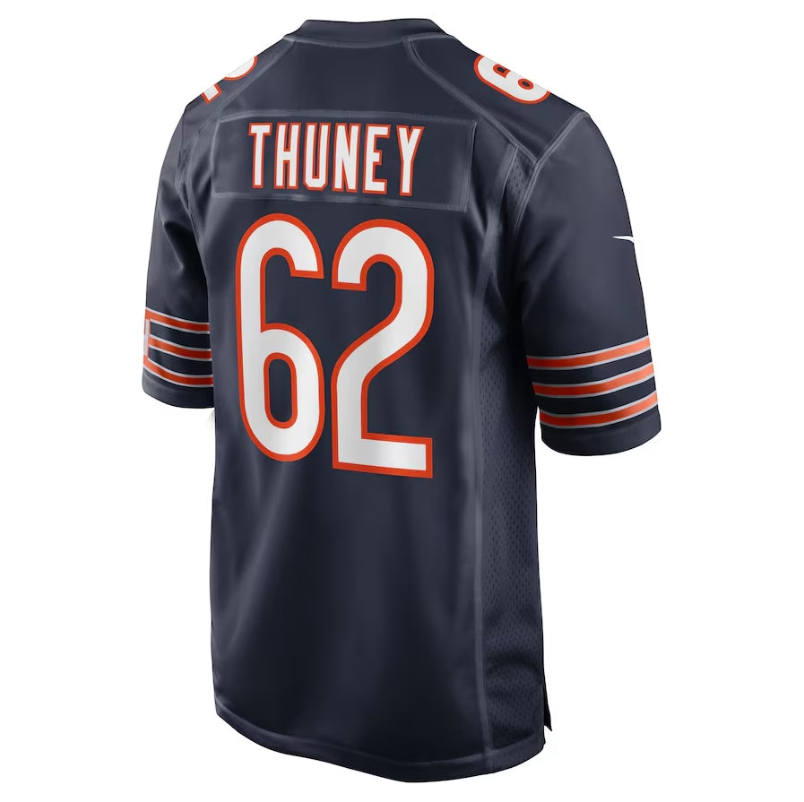 Custom #62 Navy CHI Football Shirt Top