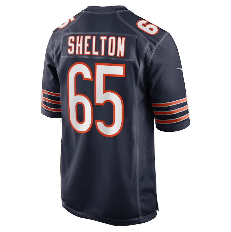 Custom #65 Navy CHI Football Shirt Top
