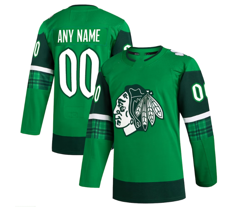 Custom Green 2023 CHI Hockey Shirt Top