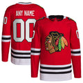Custom Red CHI Hockey Shirt Top