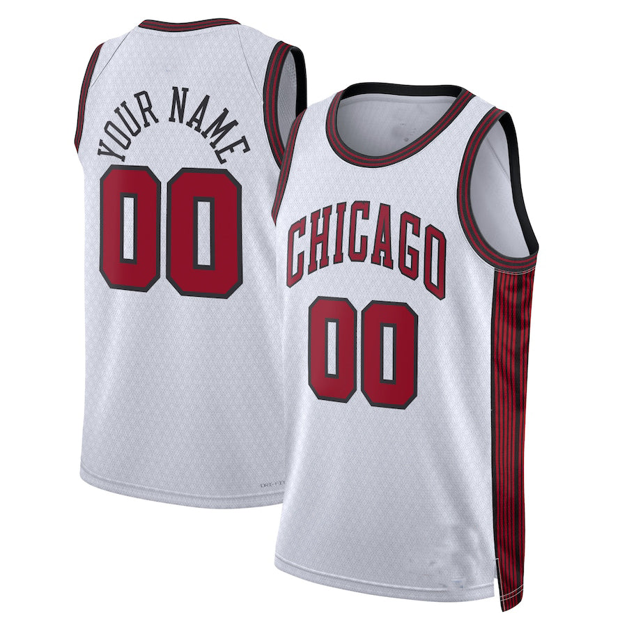 Custom #23 White 2022 CHI Basketball Shirt Top