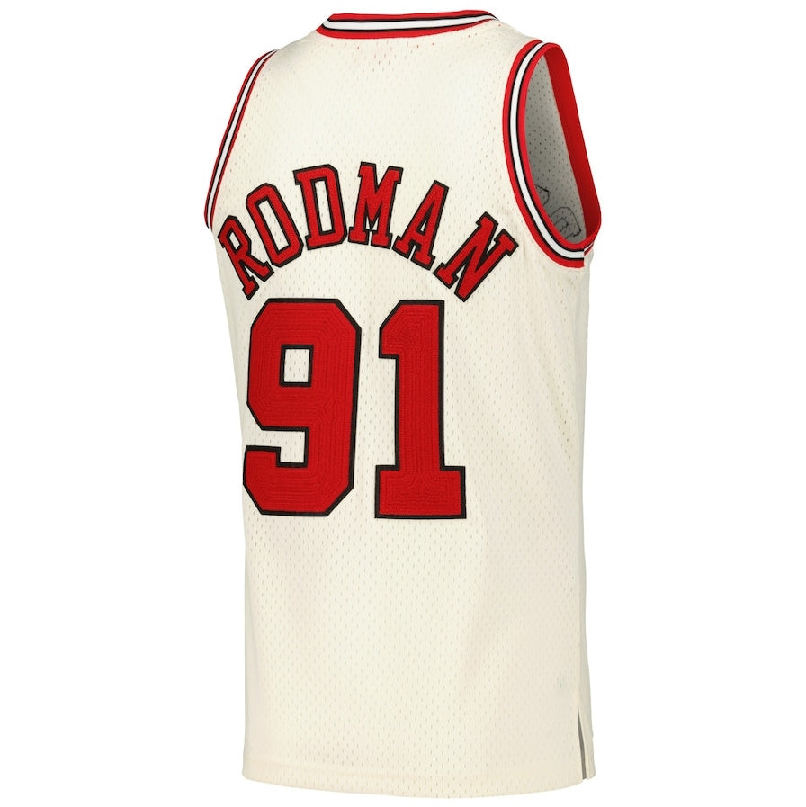 Custom #91 Cream CHI Basketball Shirt Top