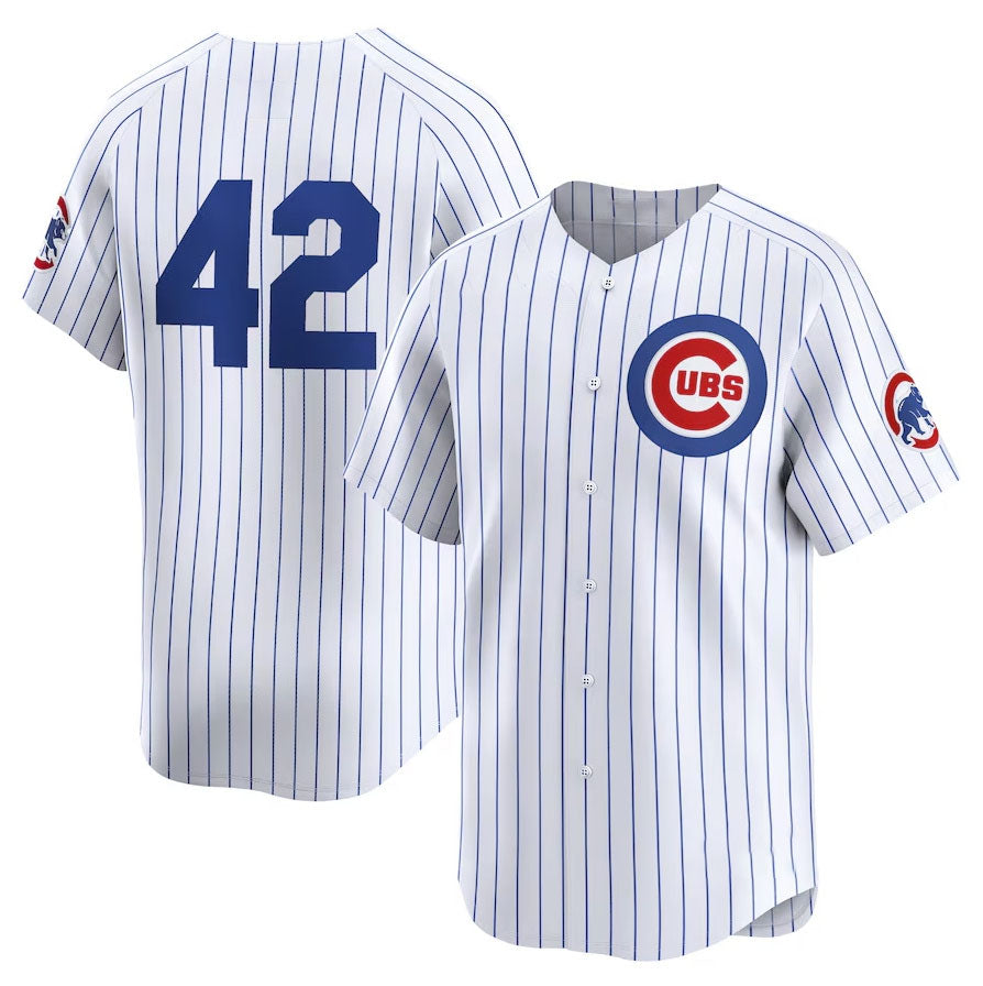 Custom #42 White 2024 Jackie Robinson Day CHC Baseball Shirt Top